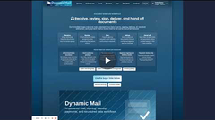Thumbnail of the DynamicMail Google connection demo, showing the public DynamicMail website